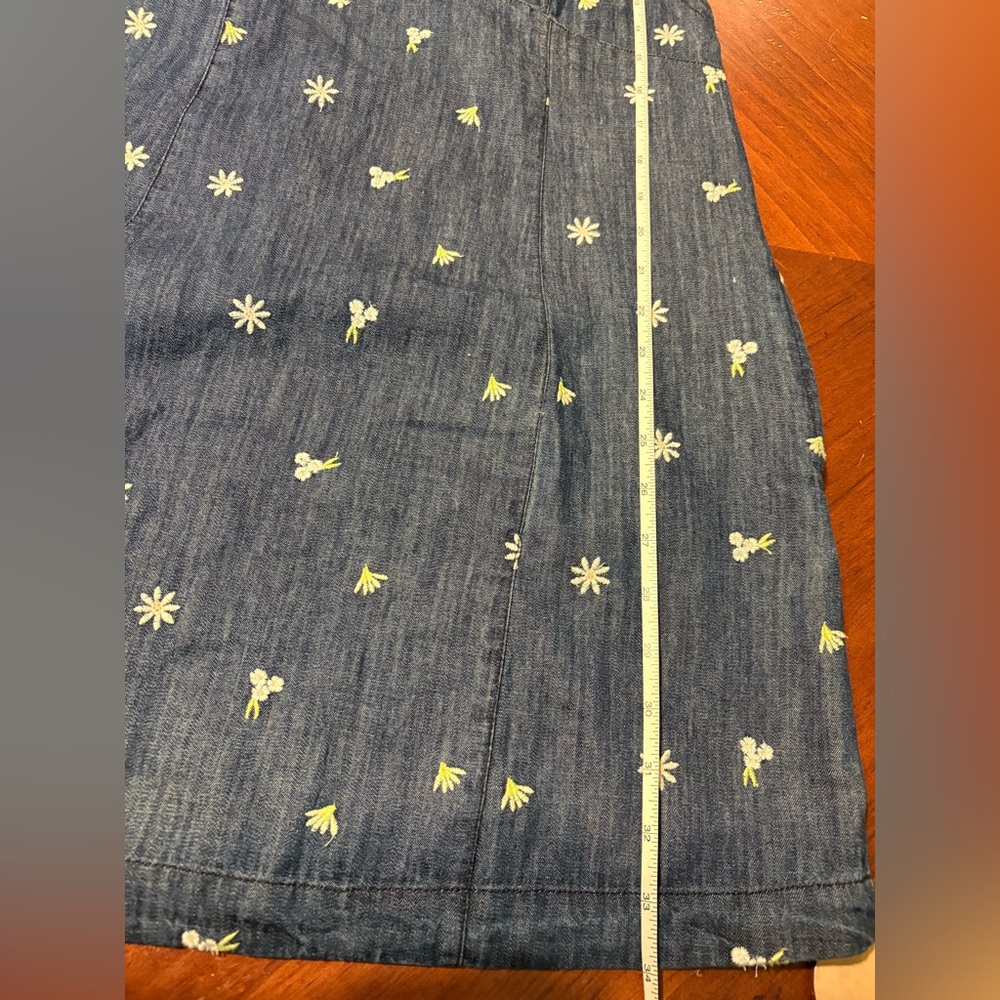 Free People Denim Blue Floral Mini Dress - Picture 7 of 9